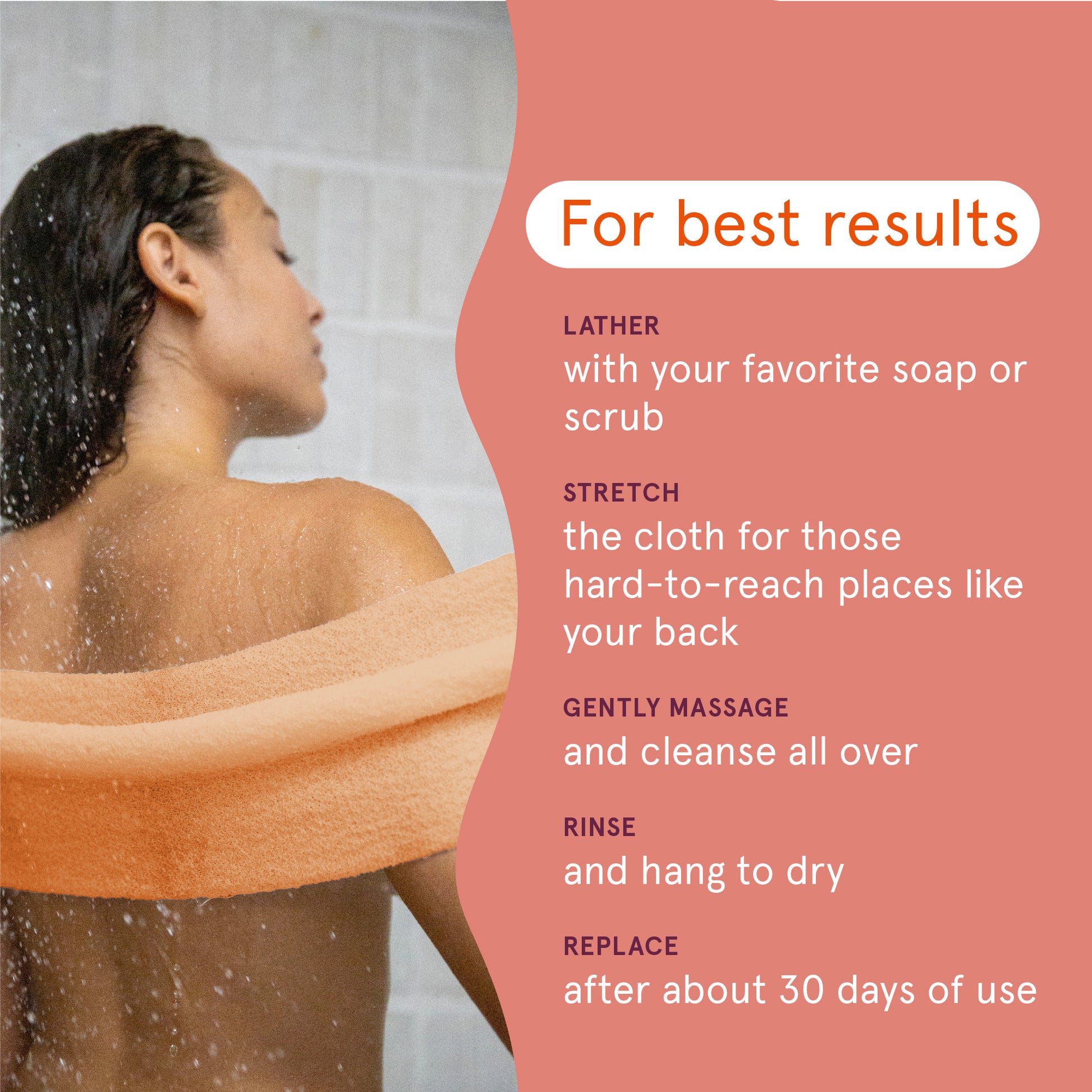 Bath and Body Exfoliating Stretch Cloth