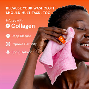 Infusions Dual Texture Facial Cloth + Collagen