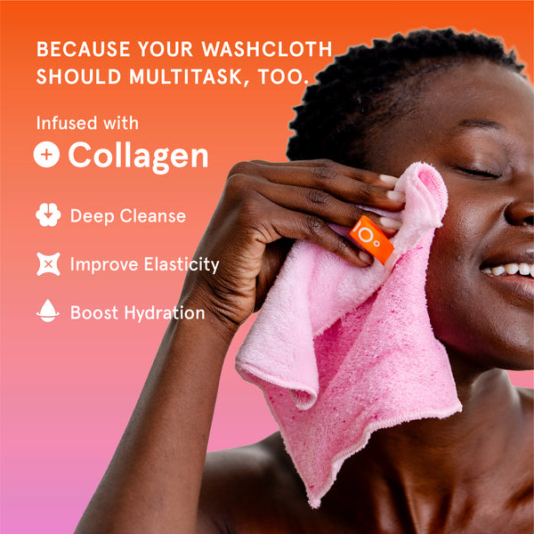 Infusions Dual Texture Facial Cloth + Collagen
