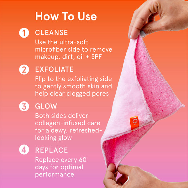 Infusions Dual Texture Facial Cloth + Collagen