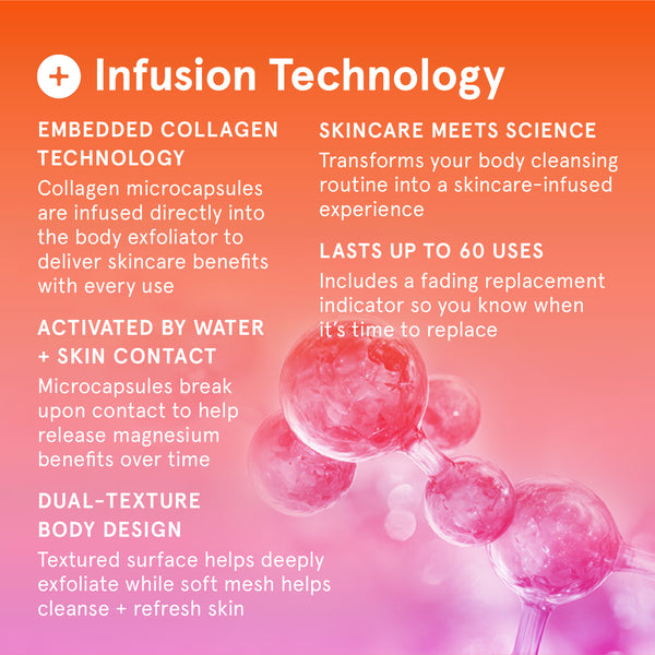Infusions Dual-Texture Large Body Exfoliator + Collagen