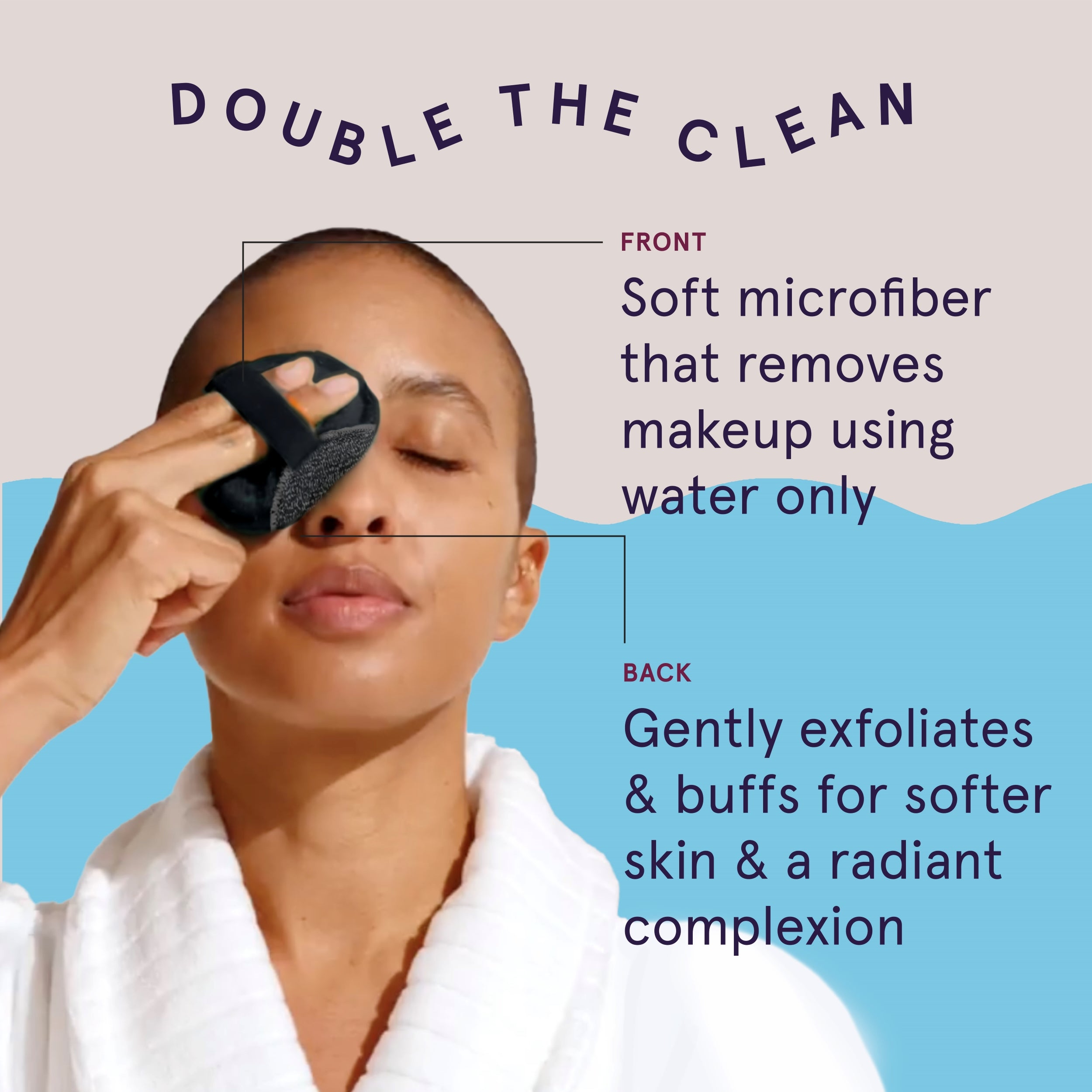 Detoxify Sensitive Skin Dual-Texture Facial Buffers, 9 Count