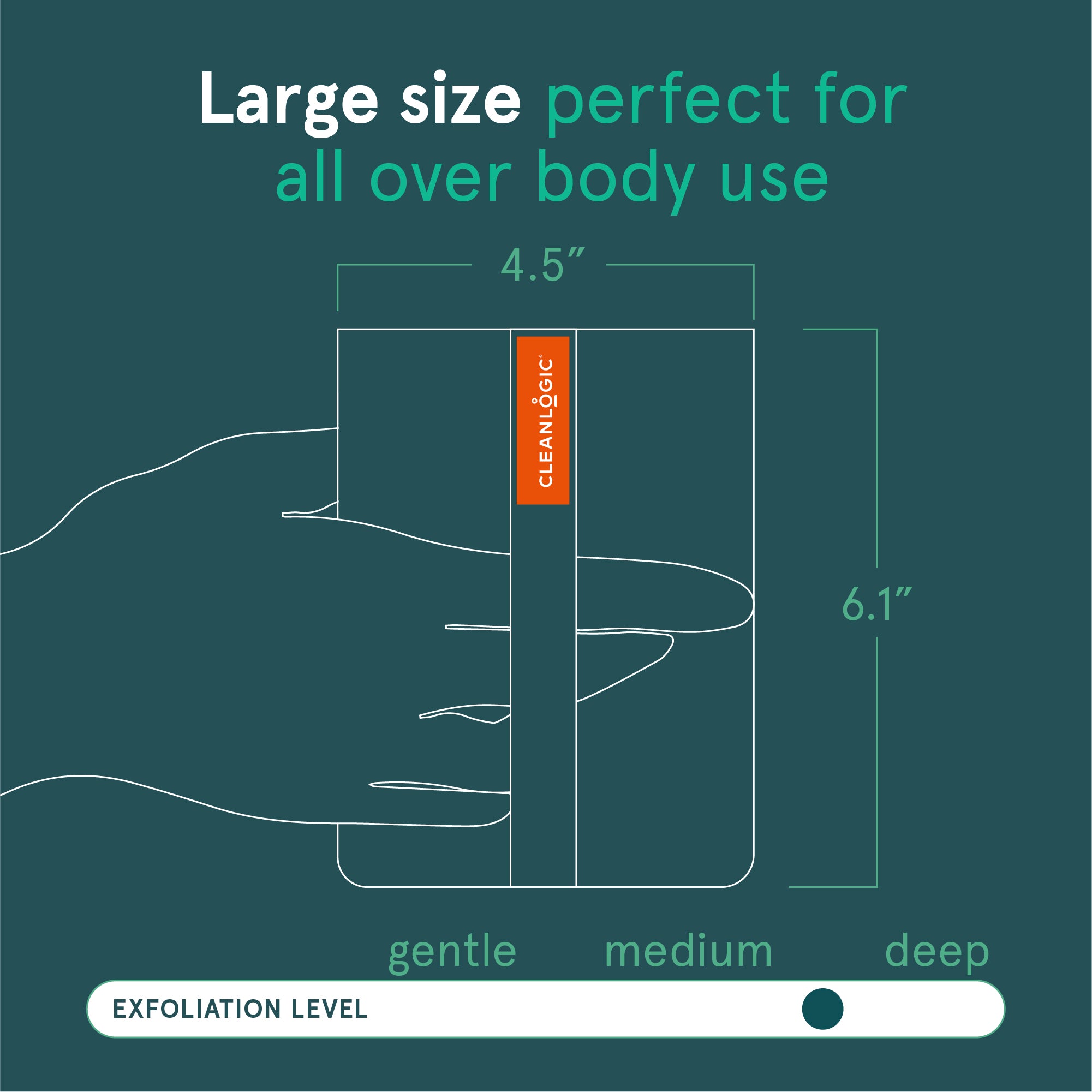 Sustainable Large Body Exfoliator, 3 Count