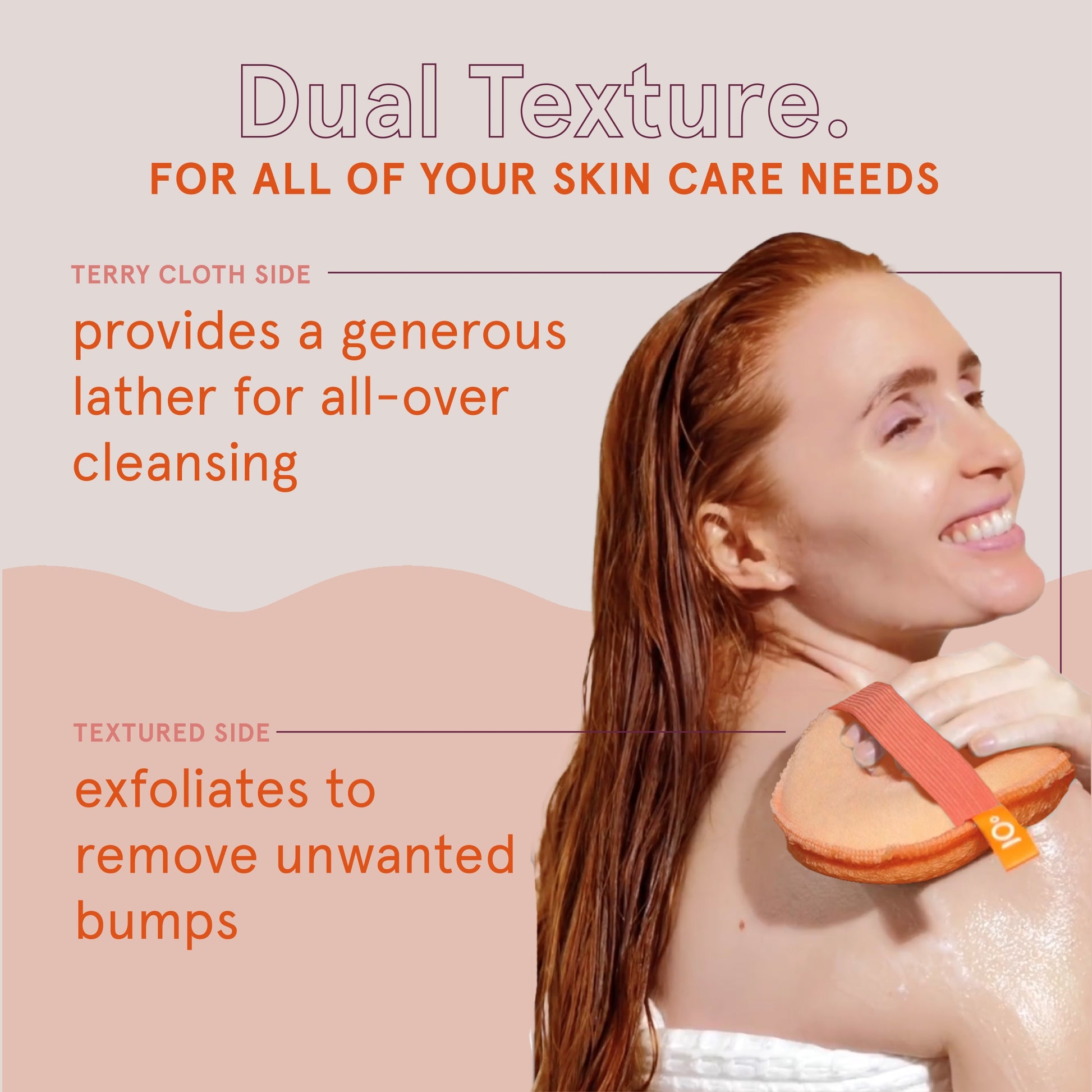 Bath and Body Dual-Texture Body Exfoliator, Assorted Colors, 3 Count