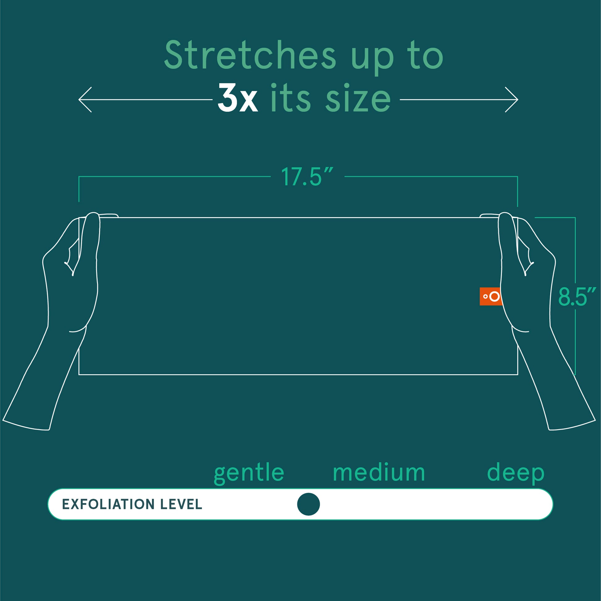Sustainable Exfoliating Stretch Cloths, 3 Count