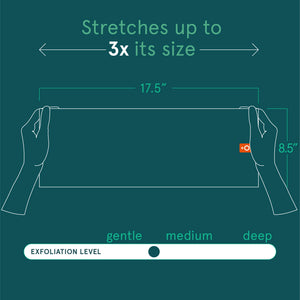 Sustainable Exfoliating Stretch Cloths, 3 Count