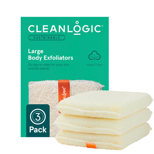 Sustainable Large Body Exfoliator, 3 Count