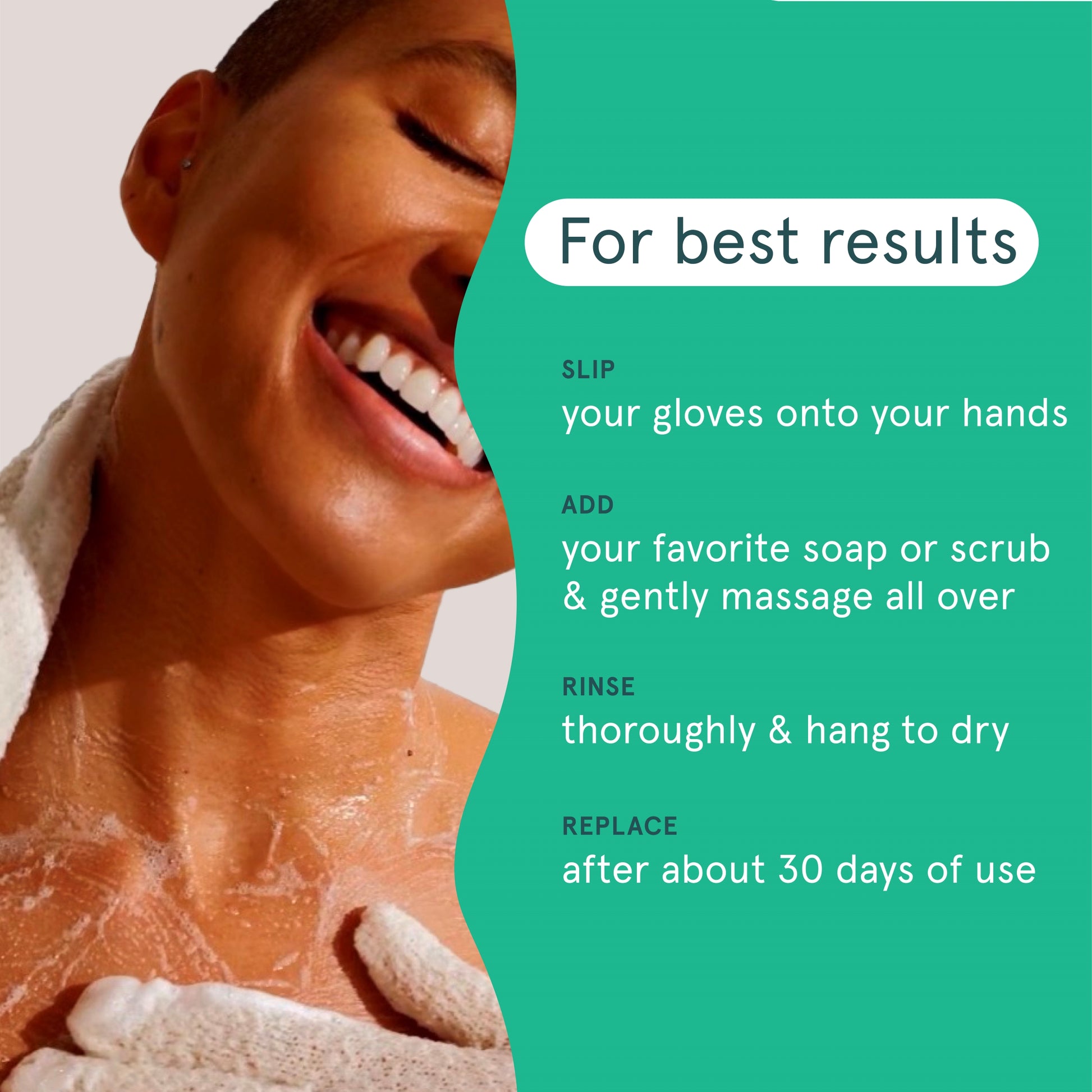 Sustainable Exfoliating Body Gloves