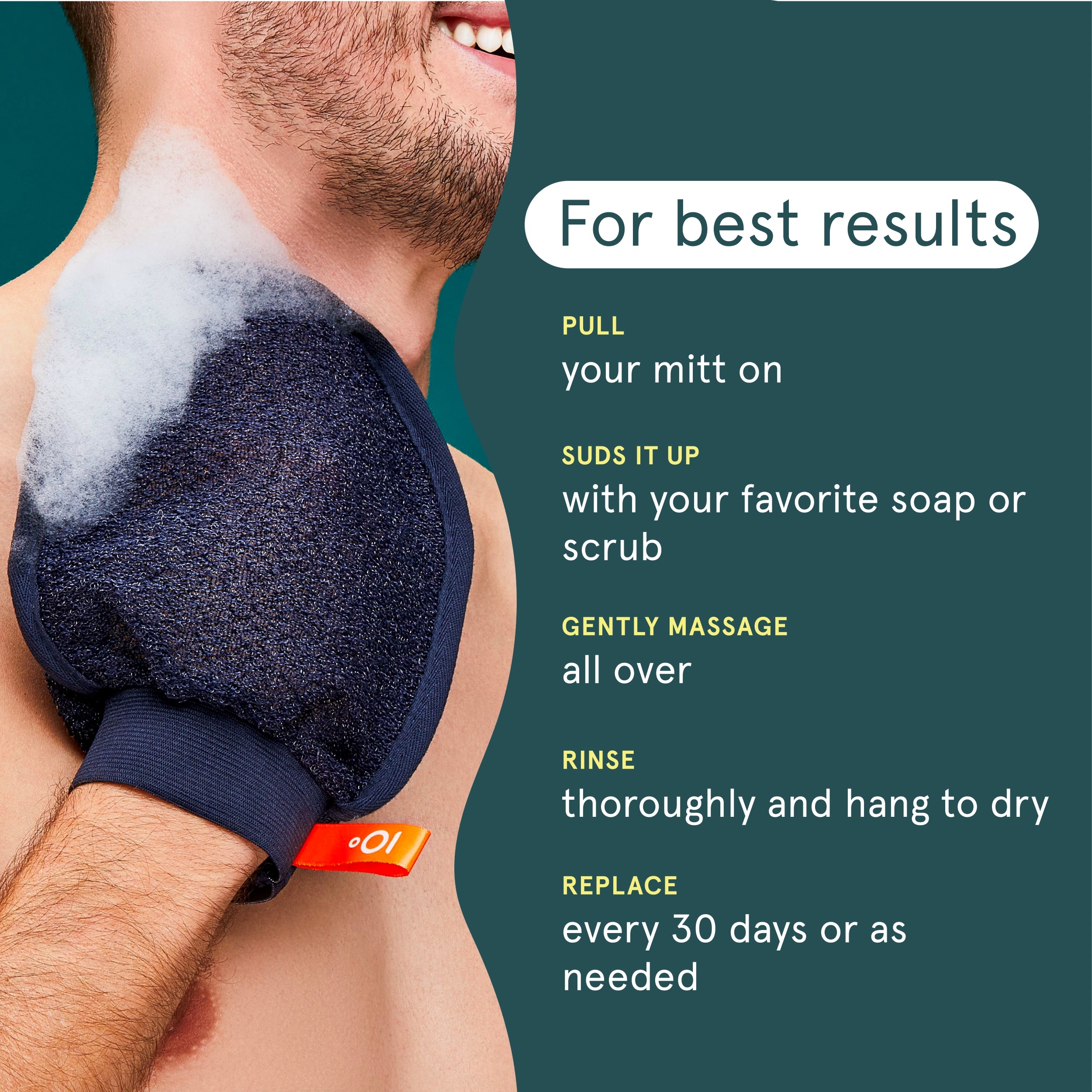 Sport Grooming and Body Mitts, Assorted Colors, 3 Count