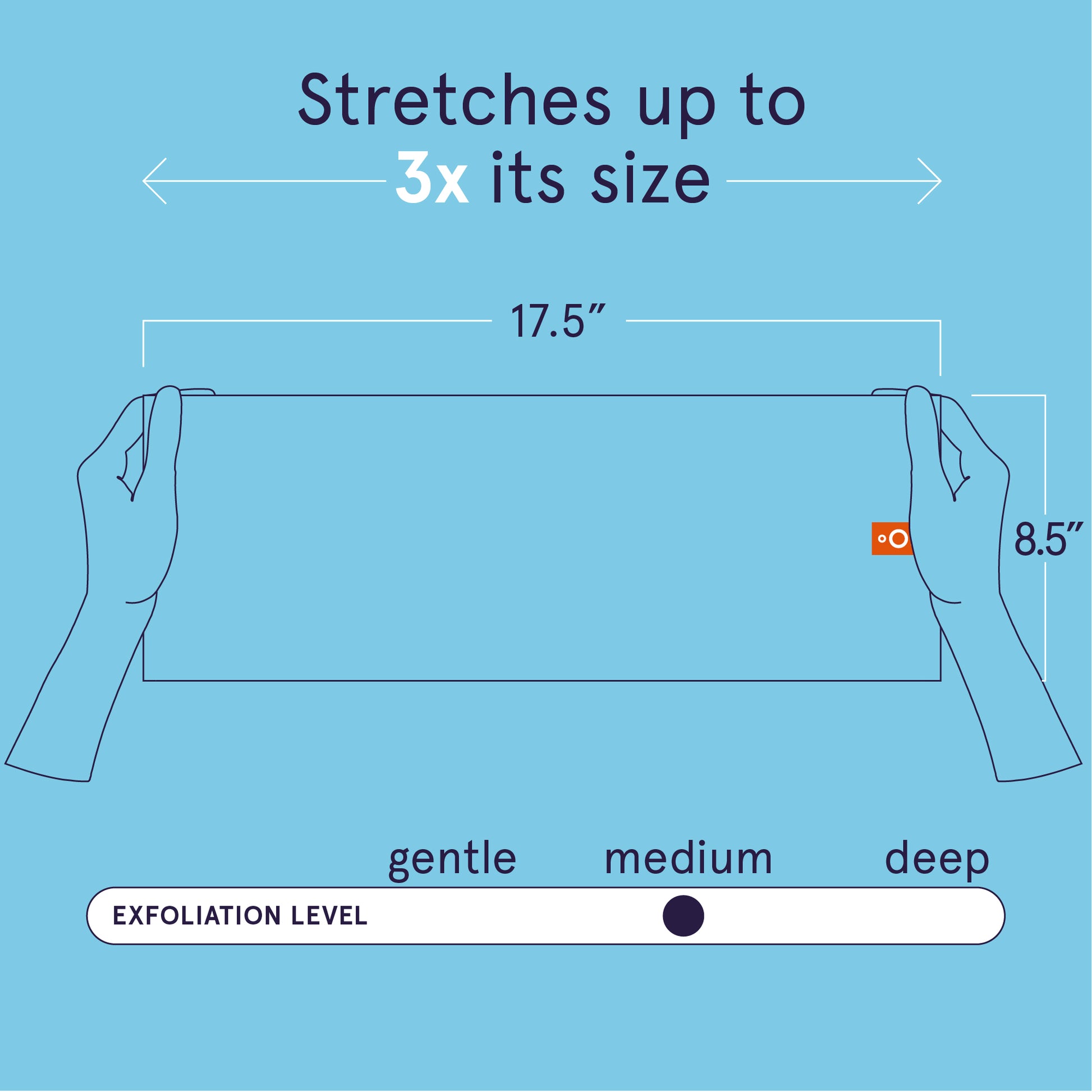 Detoxify Exfoliating Stretch Cloths, 3 Count