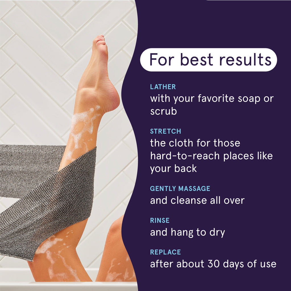 Detoxify Exfoliating Stretch Cloths, 3 Count