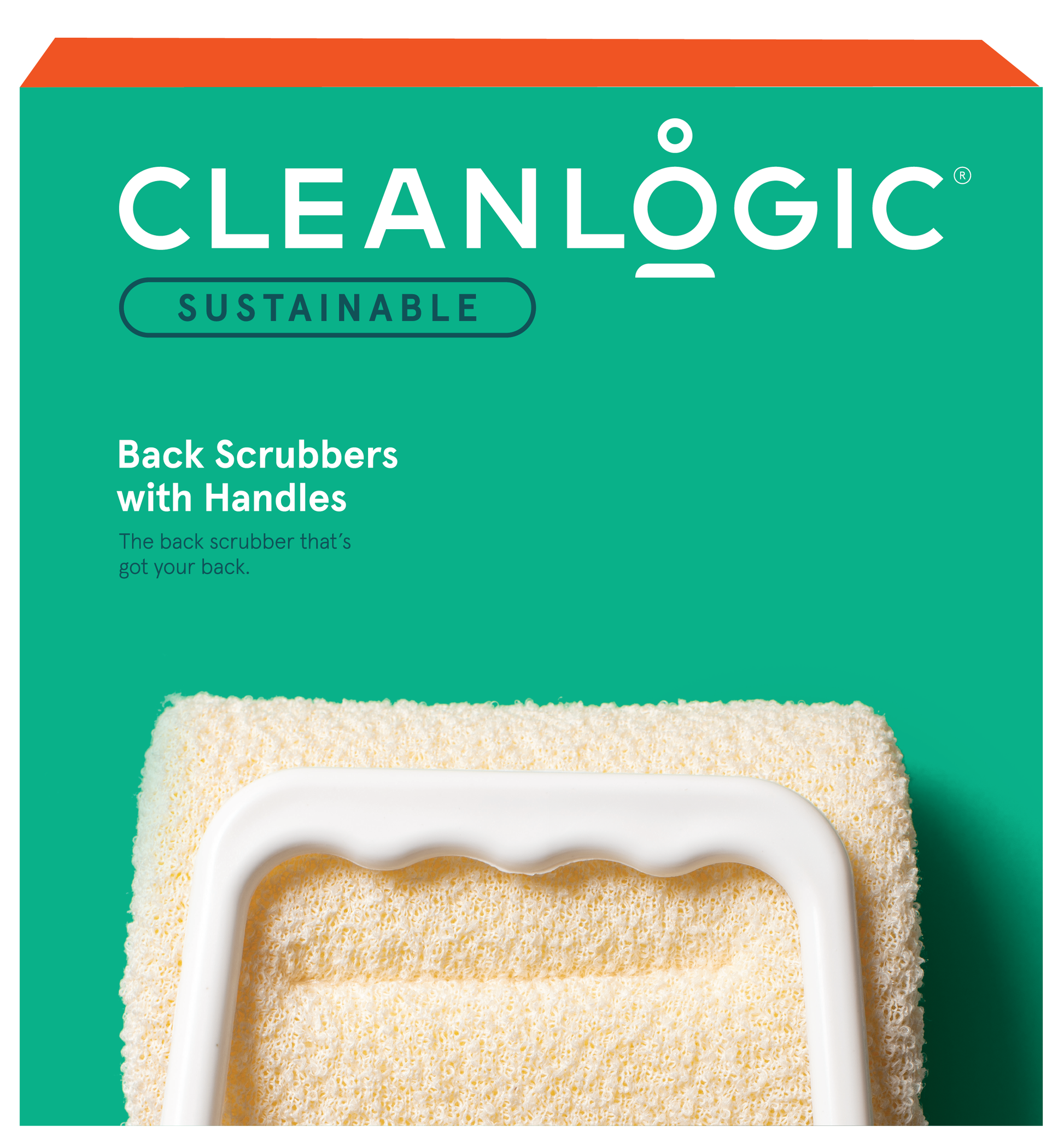 Sustainable Back Scrubbers with Handles, 3 Count