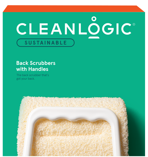 Sustainable Back Scrubbers with Handles, 3 Count
