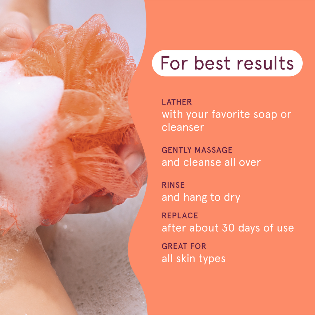 Bath and Body Antimicrobial Mesh Sponge, 2pk