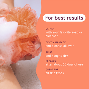 Bath and Body Silky-Soft Mesh Sponge, 4pk