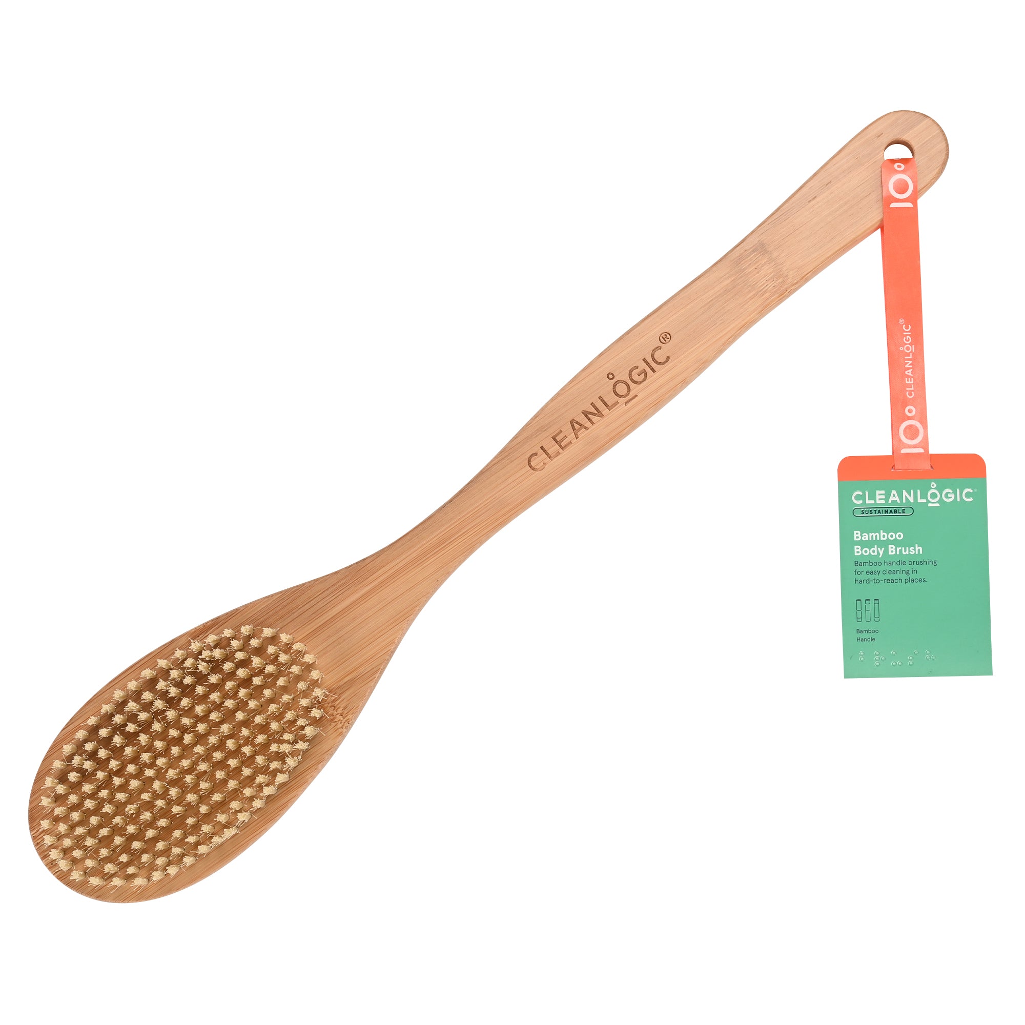 Natural Bamboo Bristle Body Bath Brush – pureGLO Naturals