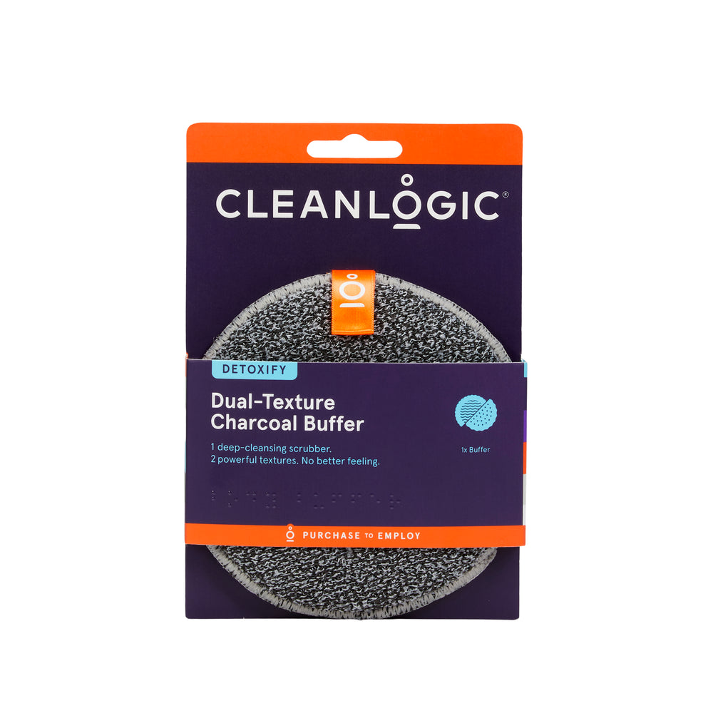 Dual-Texture Body Exfoliator from Cleanlogic Body Care — dual-texture exfoliation that reveals softer, smoother skin.