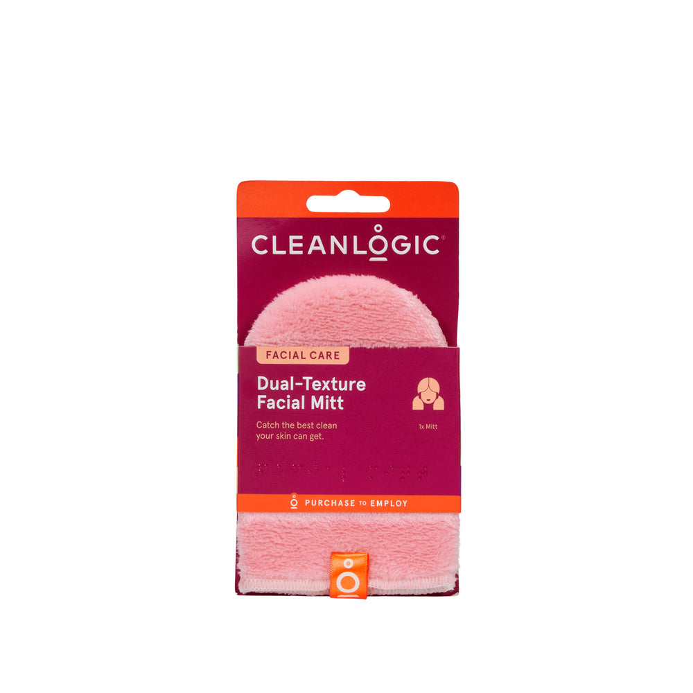 Sensitive Skin Dual-Texture Facial Mitts, 3 count