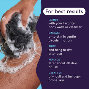 Charcoal-Infused Mesh Sponge