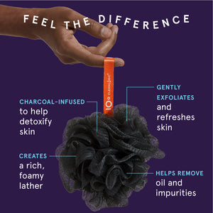 Charcoal-Infused Mesh Sponge