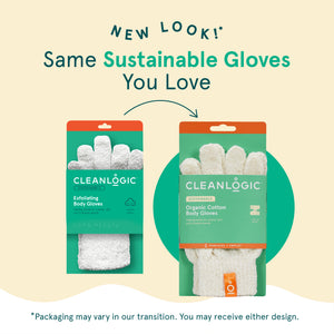 Exfoliating Body Gloves from Cleanlogic Body Care — exfoliating bath-and-shower gloves that buff away dry, dull skin.