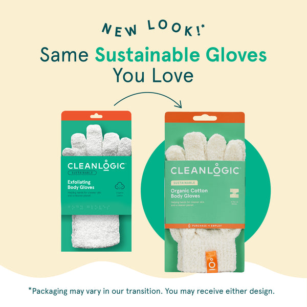 Exfoliating Body Gloves from Cleanlogic Body Care — exfoliating bath-and-shower gloves that buff away dry, dull skin.