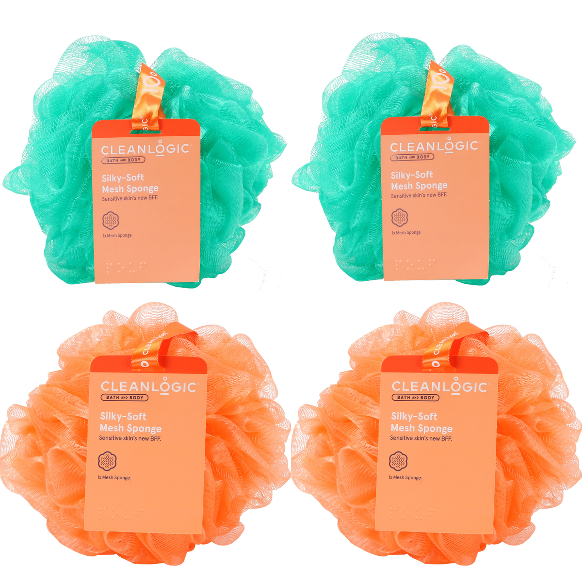 Cleanlogic Silky-Soft Mesh Sponge
