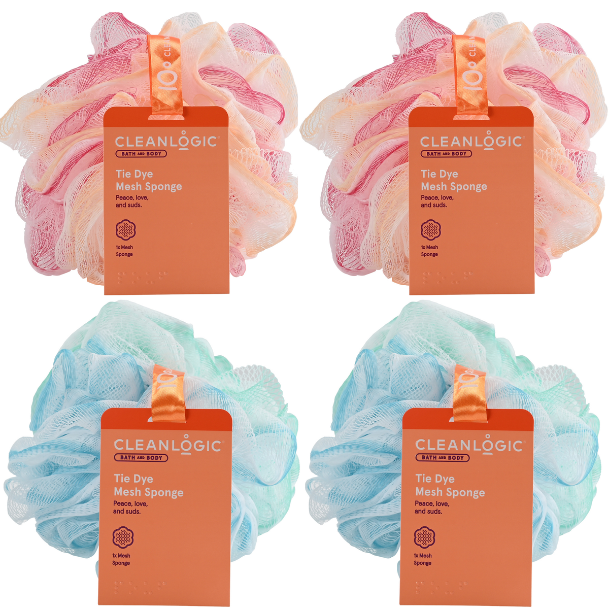 Cleanlogic Tie Dye Mesh Sponge