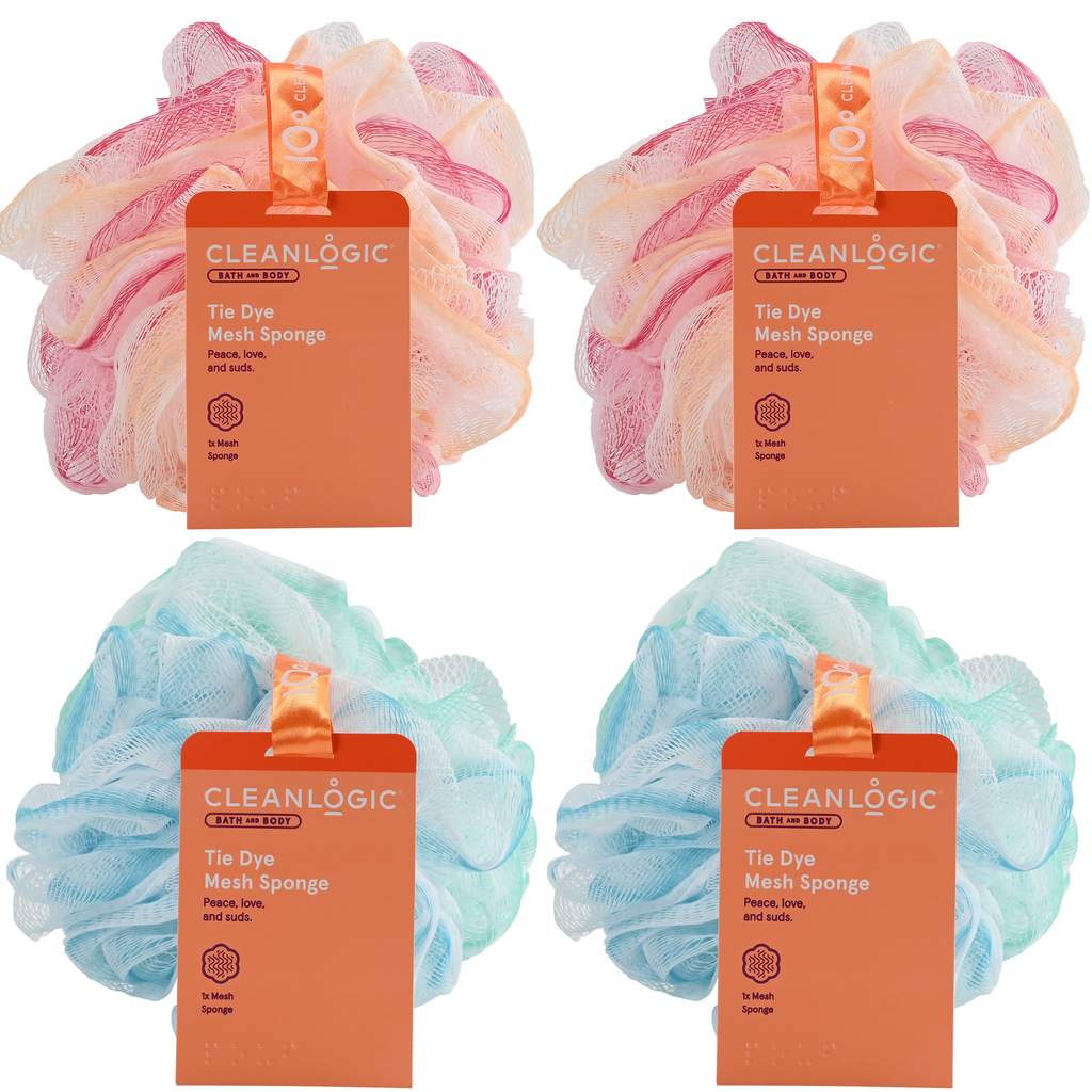 Bath and Body Tie Dye Mesh Sponge, 4pk