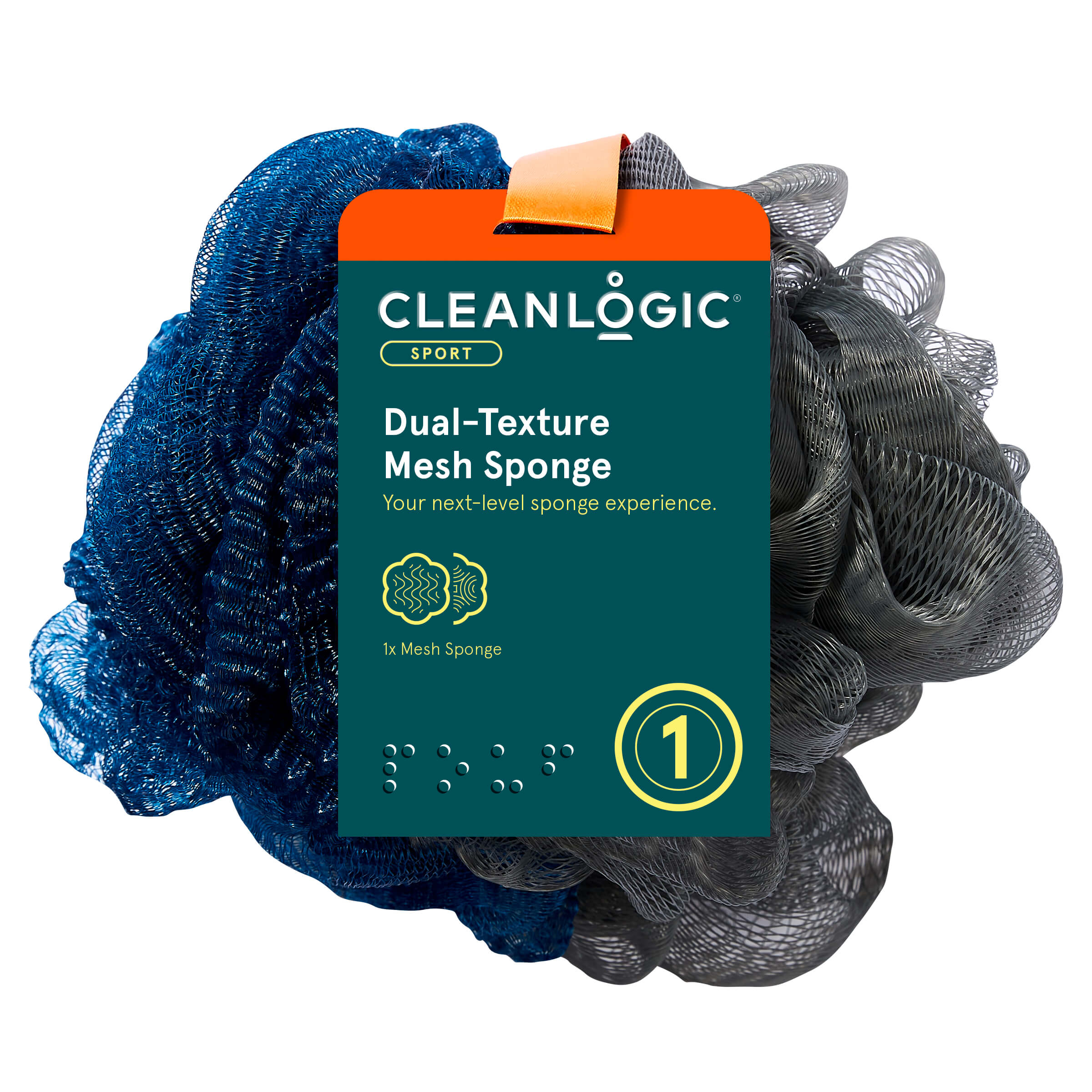 Cleanlogic Sport Dual-Texture Mesh Sponge 70g