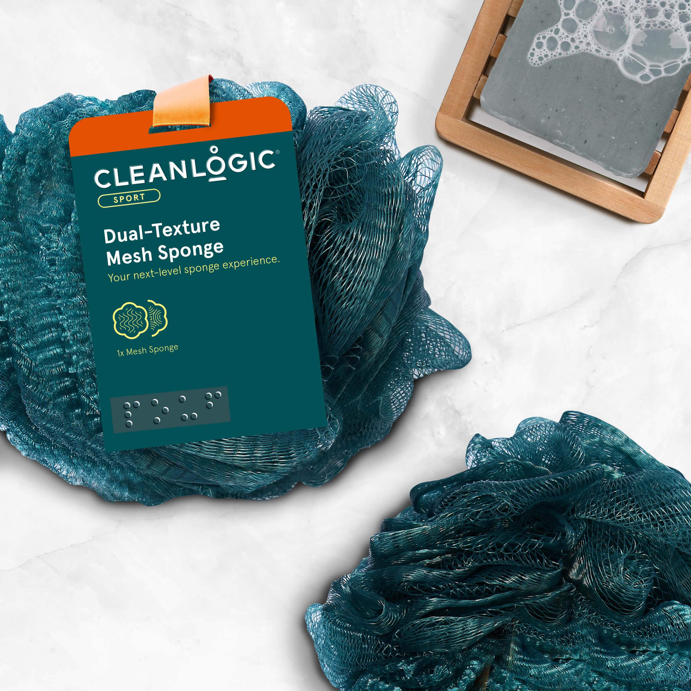 Cleanlogic Sport Dual-Texture Mesh Sponge