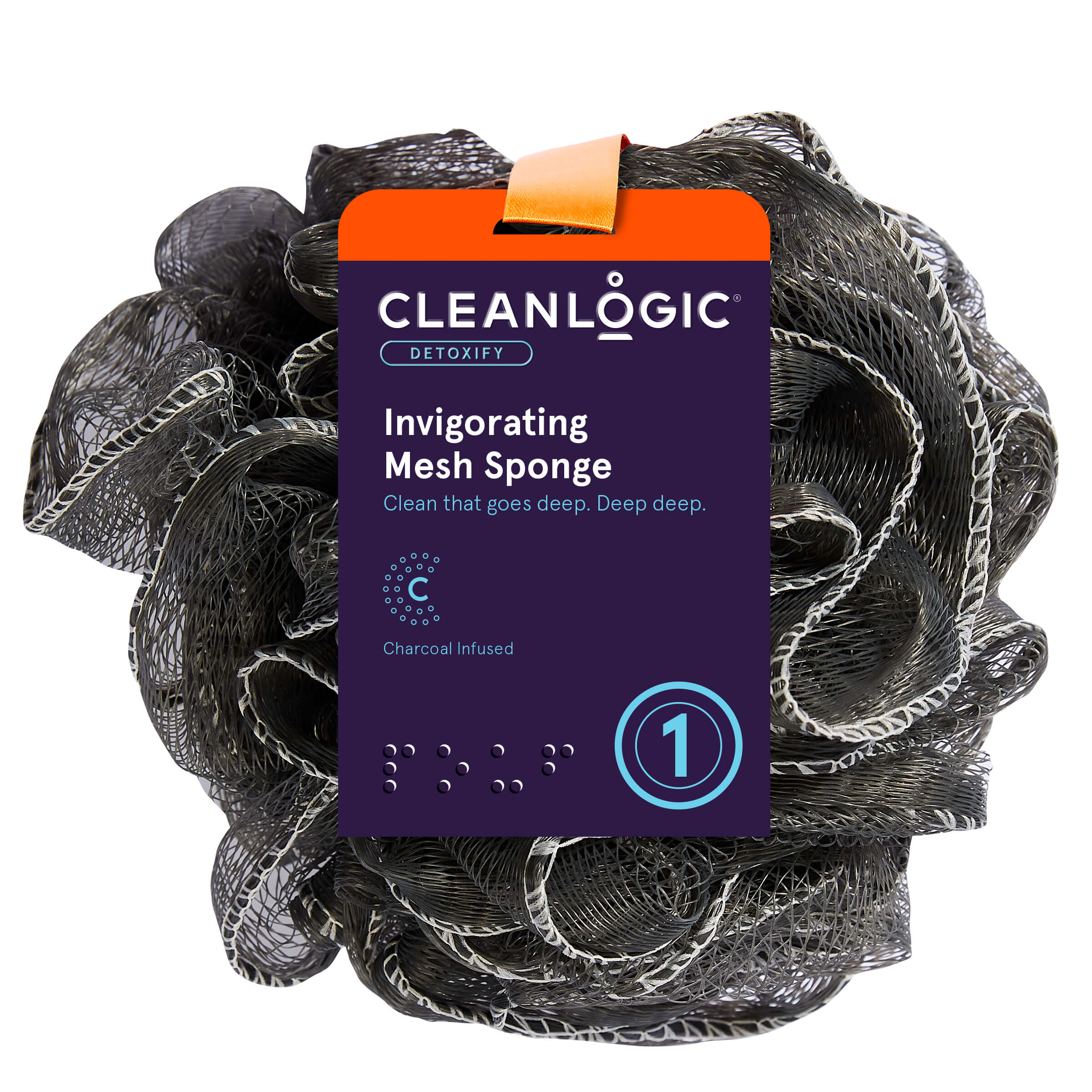 Cleanlogic Detoxify Charcoal Mesh Sponge 60g